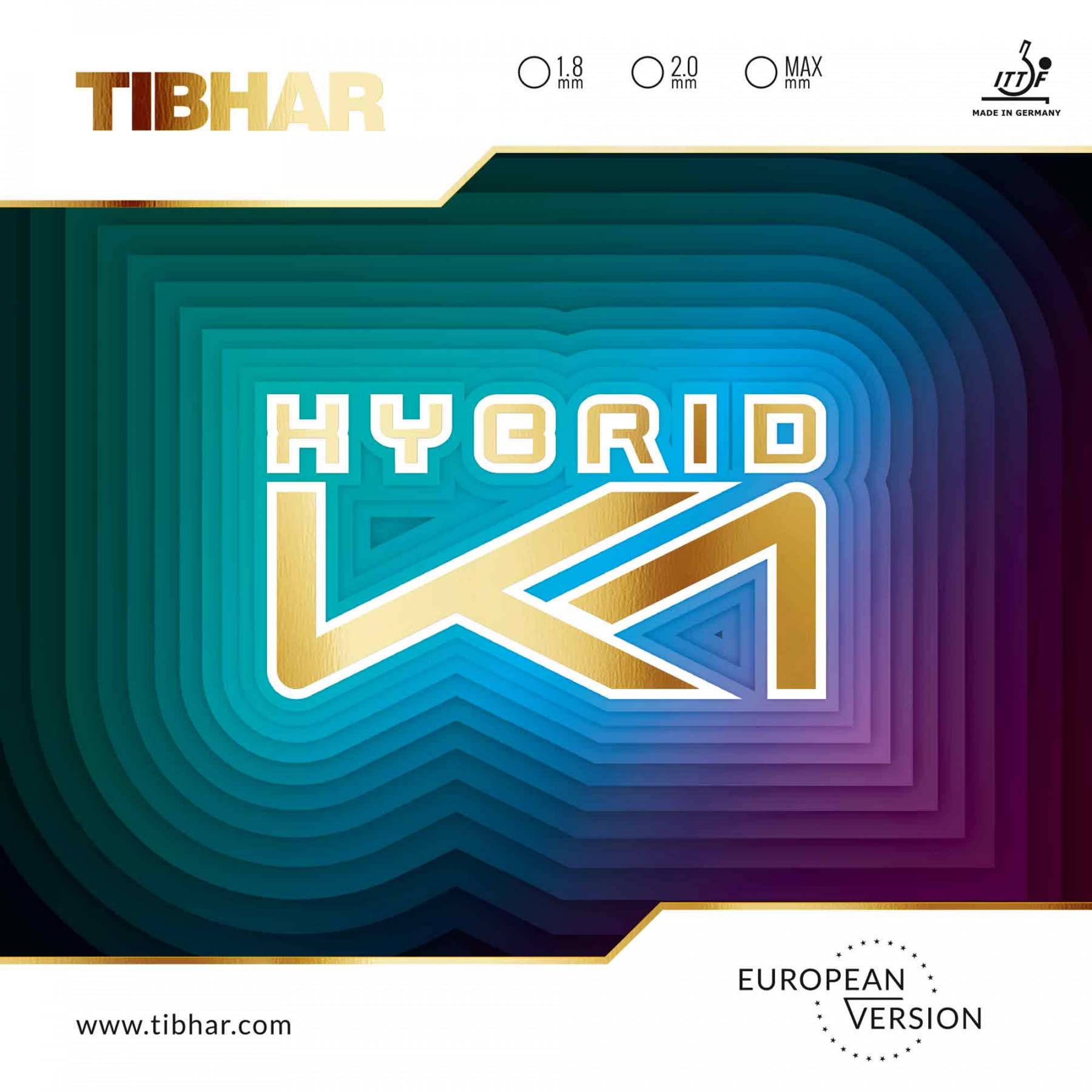 Tibhar Hybrid K1 Rubber 2.3 mm Black