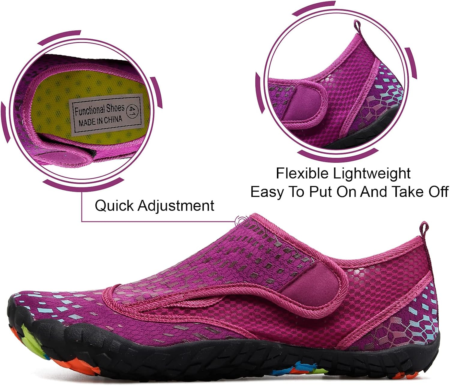  | L-RUN Athletic Hiking Water Shoes Mens Womens Barefoot Aqua Swim Walking Shoes | Hiking Shoes