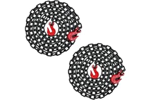 2PK - Falcon Cargo 1/2" X 20' Grade 80 Transport Binder Chain - 12000LB WLL - Clevis Grab Hook, Tie-Down, Towing