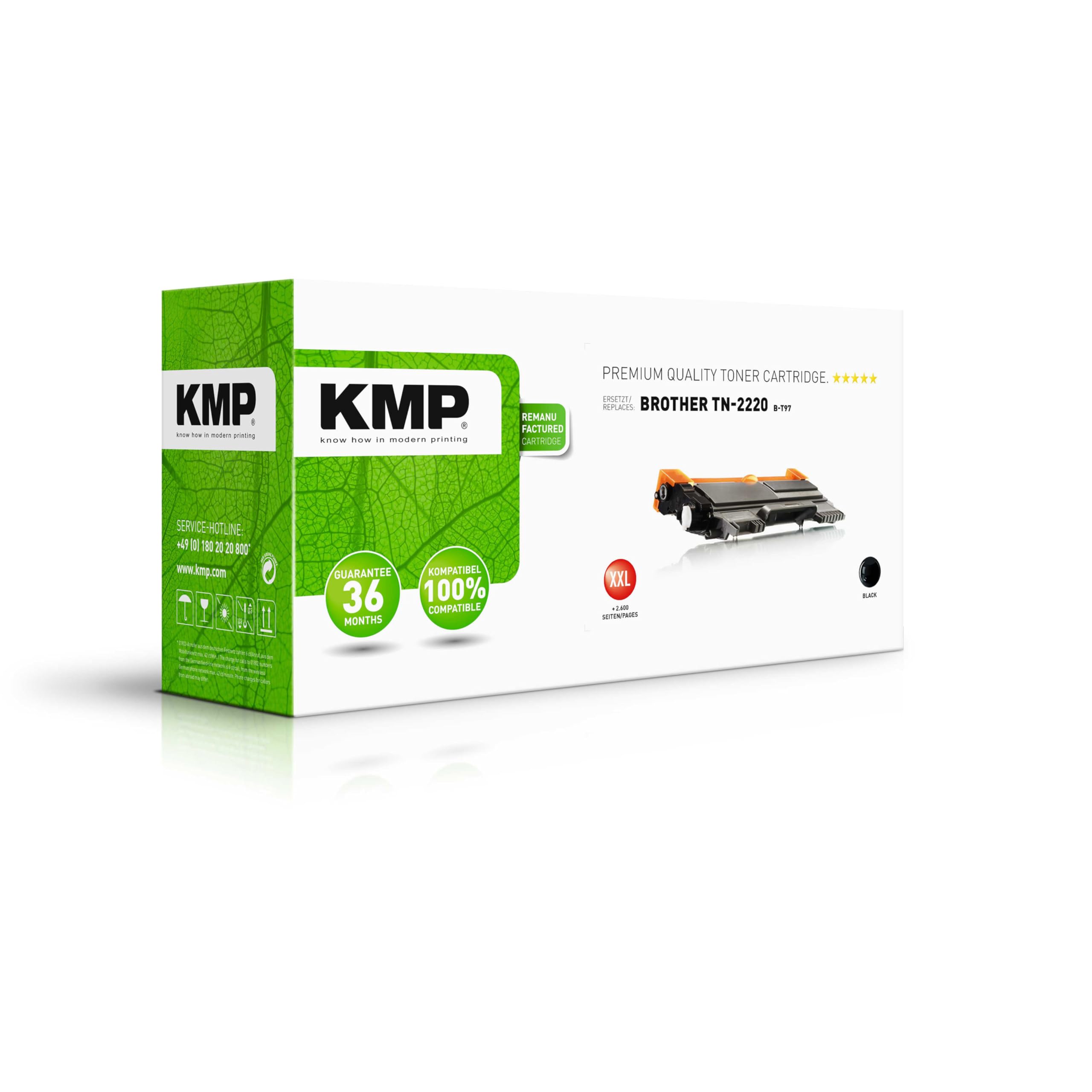 KMP Toner for Brother TN2220 Black B-T97