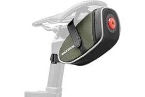 ROCKBROS Bike Saddle Bag with Tail Light Bicycle Seat Pack Lightweight Storage Bag under Bike Seat Cycling Accessories