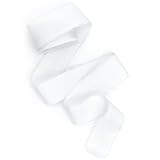 White 1 inch wide 5 yds frayed edges handmade