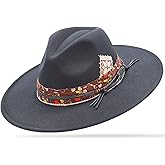OIERFE Fedora Hat for Men & Women - 3.34 Inch Wide Brim Hat for Outdoor,Original Design Felt Hat with Gift Ready Packaging