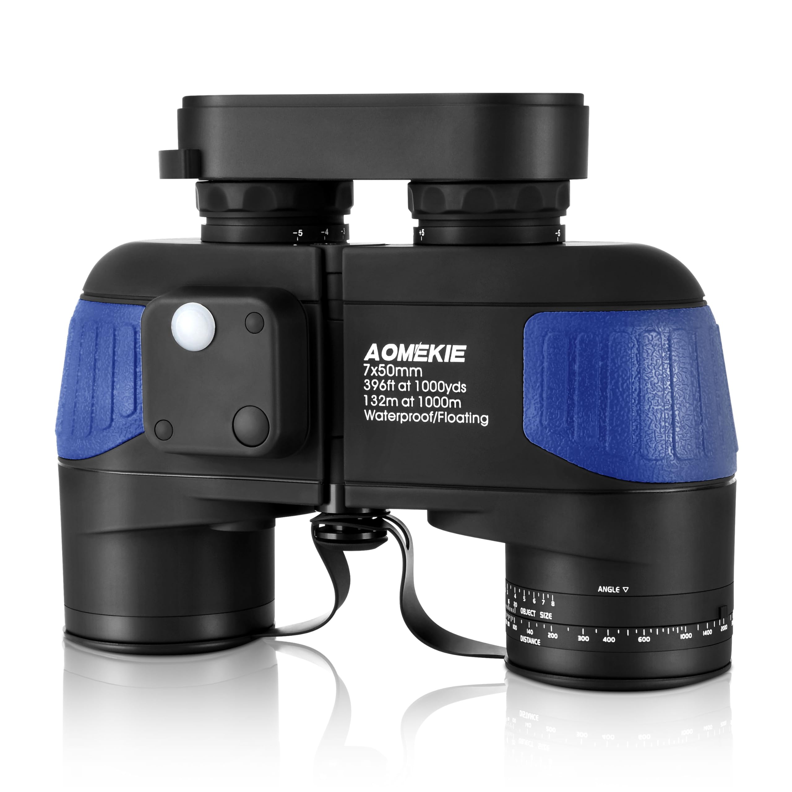 Aomekie Marine Binoculars 7X50 for Adults Waterproof Binoculars with Illuminated Rangefinde Compass for Hunting Boating