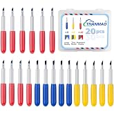 THANMAO 20 Pcs Replacement Blades Compatible with Explore Air 2/Air 3/Explore 4/Maker/Maker 3/Maker 4 Cutting Machines（5 Fine-Point Blades, 10 Standard Blades and 5 Deep Cutting Blades）