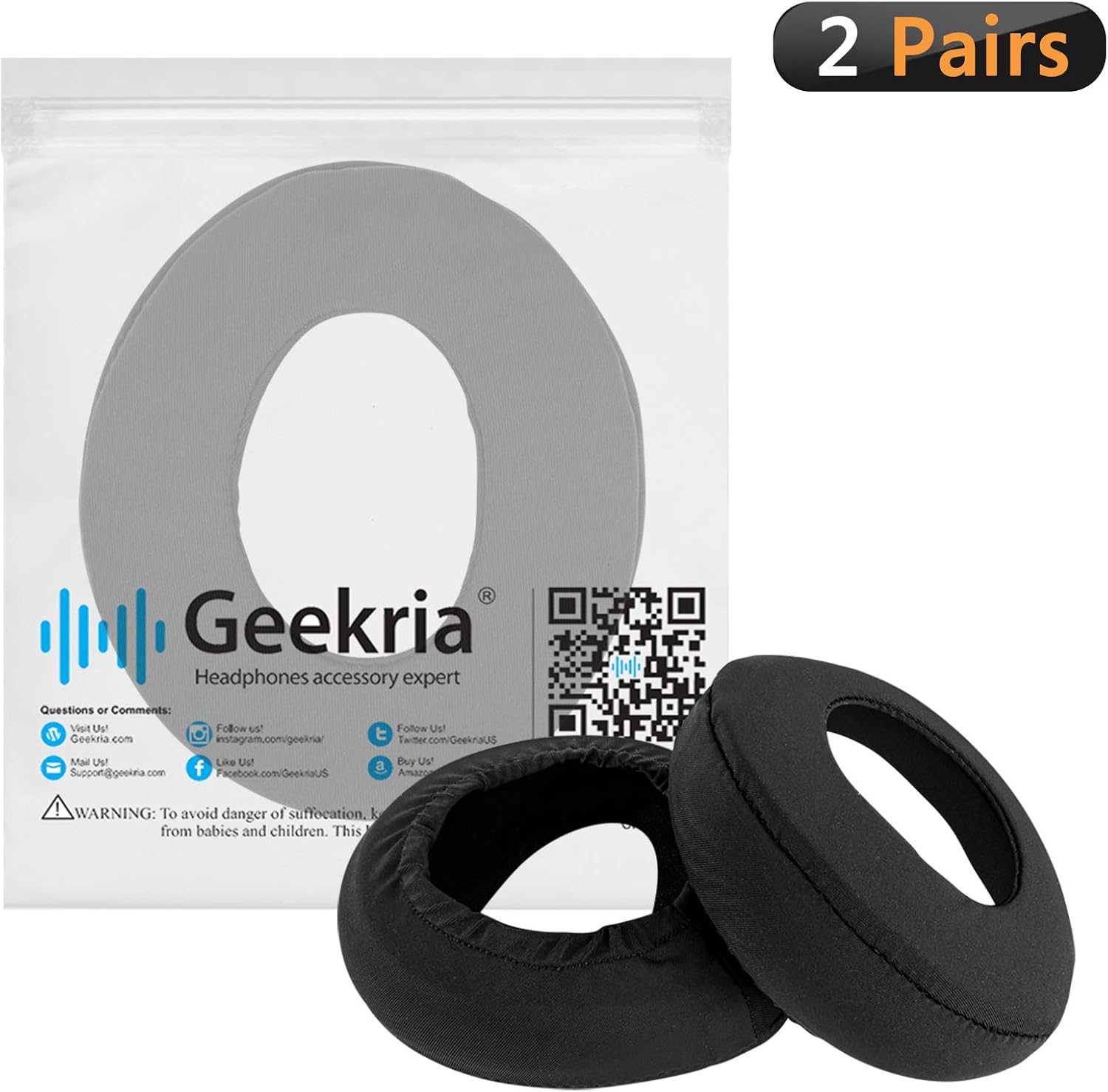 Geekria 2 works Ice Silk Headphones Ear Covers, Product Safety Certified - Image 3