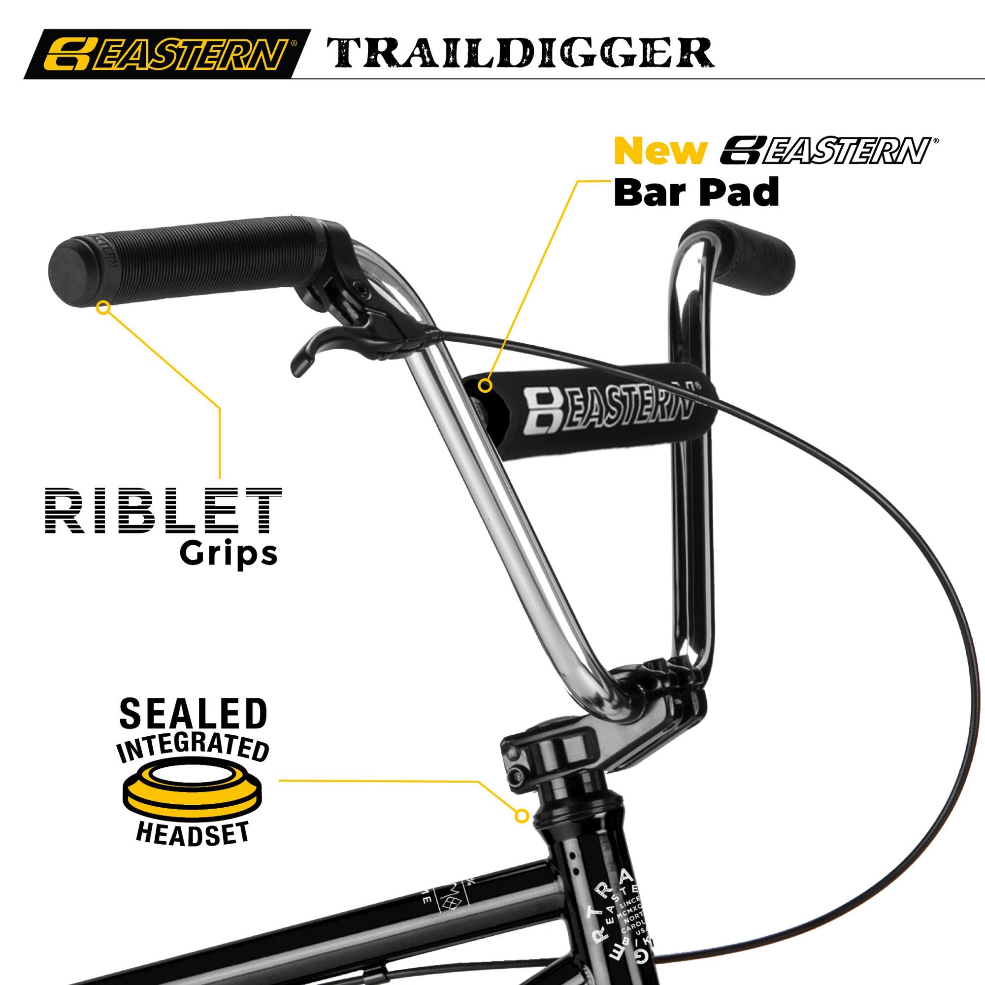 Eastern Bikes Eastern BMX Bikes - Traildigger Model 20 Inch Bike. Lightweight Freestyle Bike Designed by Professional BMX Riders at