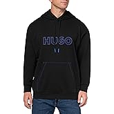 HUGO mens Outline Logo Hooded Sweatshirt