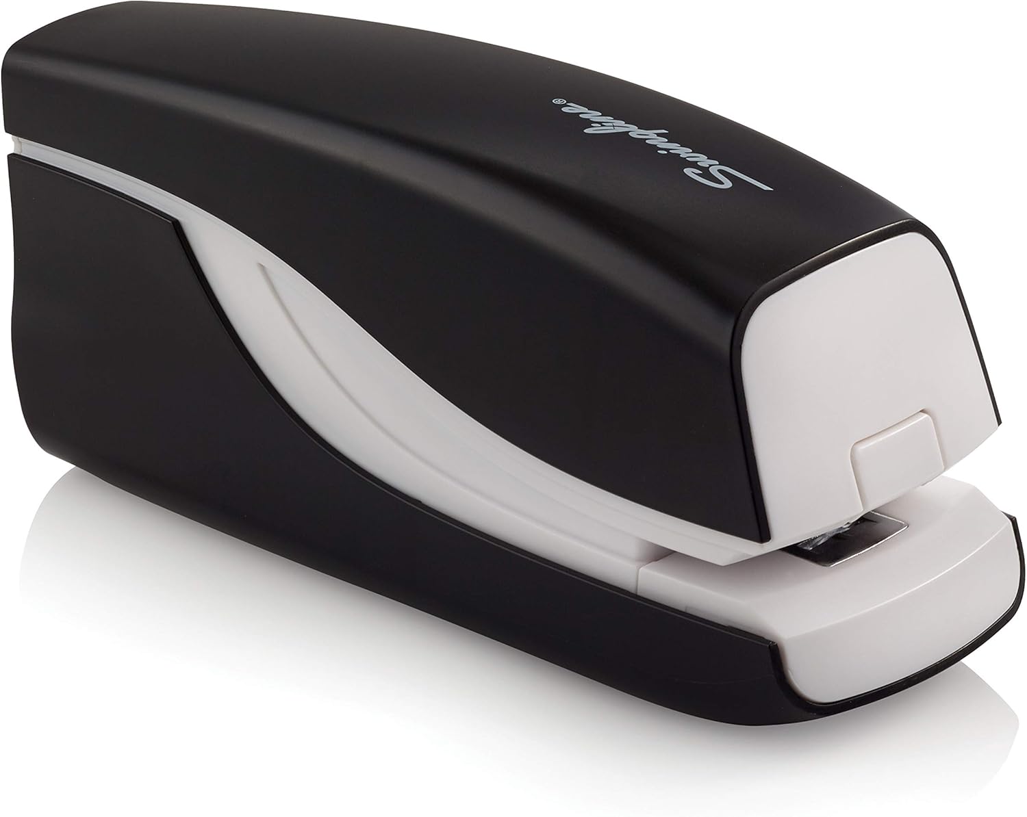 Swingline Electric Stapler, Compact, Full Strip, 20 Sheet Capacity, AC Adapter or Battery Powered, Portable, Black (48200) : Desk Staplers : Office Products