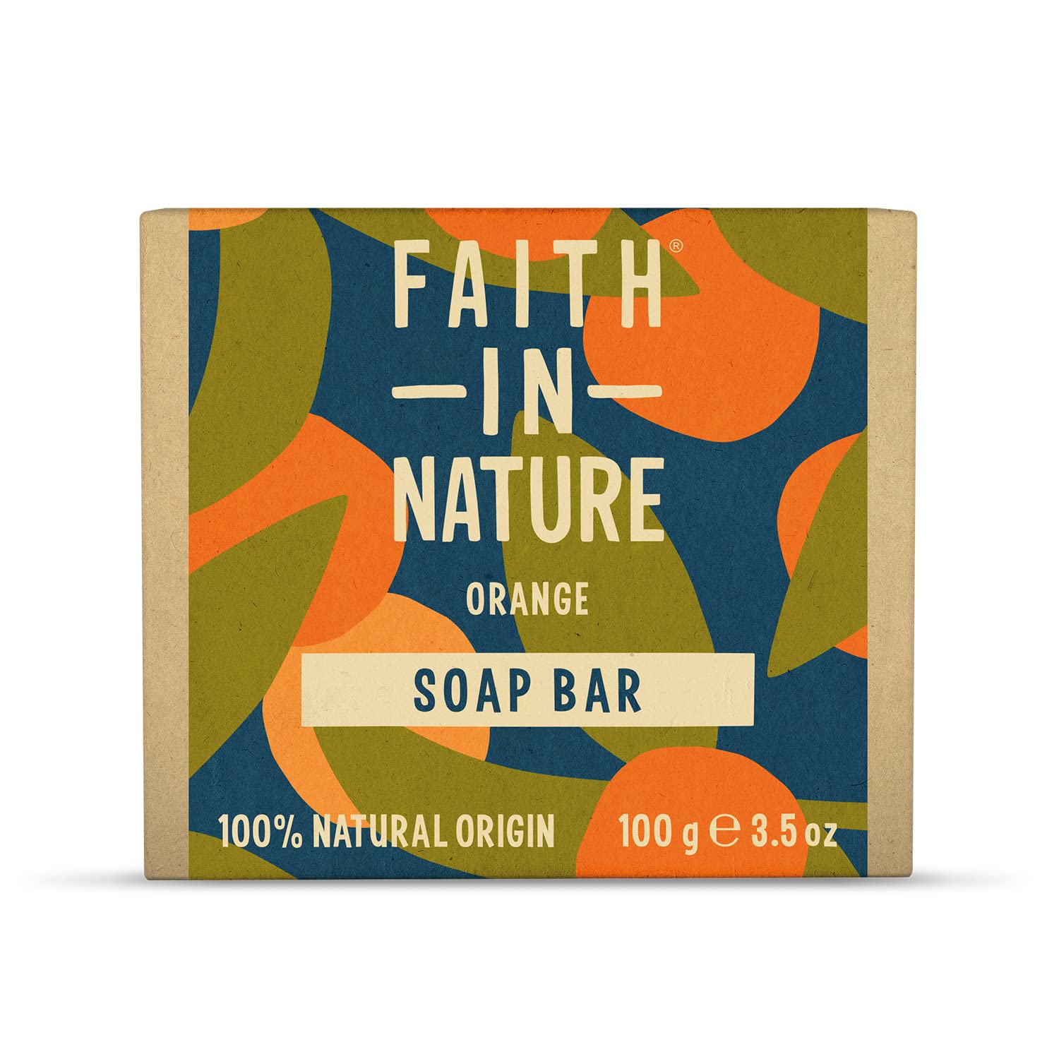 Faith In Nature Natural Orange Hand Soap Bar, Detoxifying, Vegan & Cruelty Free, No SLS or Parabens, 100g