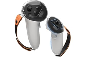 RCSTYLE Hibloks Upgraded Controller Grips Cover Compatible with Meta/Oculus Quest 3 Accessories,Silicone Cover with Non-slip Texture, Thumb Massage Design, Soft and Durable Nylon Controller Strap, Easy to Adj