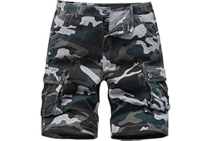 VtuAOL Men's Cargo Shorts for Men Casual Cotton Fishing Hiking Shorts with Multi Pockets