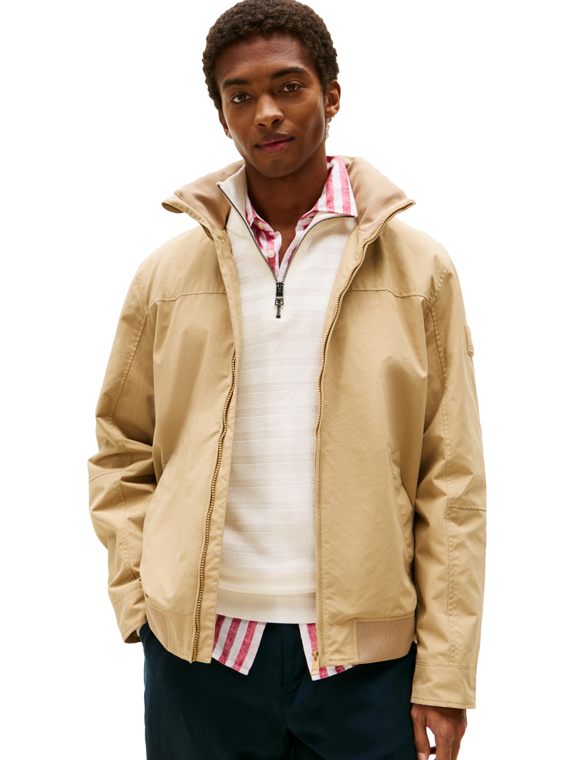 Tommy Hilfiger Men's Lightweight Waterproof Regatta Jacket, Desert XX-Large Image