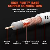 G-PLUG 5m TV Aerial Cable 90° Plug Coaxial Gold Plated Adapter Extender view 5