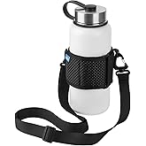 Xxerciz Water Bottle Carrier Holder with Adjustable Shoulder Strap Universal Bottle Sling for Walking Hiking Camping