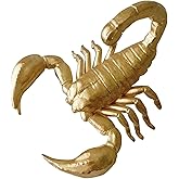 Pasiir Gold Scorpion Figurine Home Decor, Solid Metal Scorpion Centerpiece Decoration, Mini Insect Ornament Animal Desk Figurines for Home Office Desktop