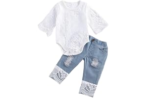 Baby Girl Clothes Infant Girl Heart Prints Outfits Long Sleeve Romper and Pants Clothing Sets