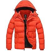 Wantdo Men's Hooded Winter Coat Warm Puffer Jacket Thicken Cotton Coat with Removable Hood