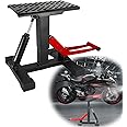 Garveetech Dirt Bike Lift Stand, Hydraulic Motorcycle Lift Stand 440 Lbs Capacity, Adjustable Height Hoist Table, for Dirt Pit Bike Repair, Maintenance, Motorbike Repair Accessories Tools