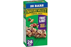 NATURE VALLEY - VALUE PACK SIZE - Fruit and Nut, Almonds, Raisins, Peanuts, Cranberries Granola Bars, Pack of 28 Bars, 980 Gr