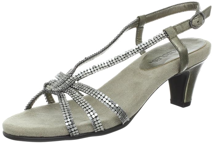 Aerosoles Frauen Sandalen Mit Absatz Silber Groesse 9 US /40 EU