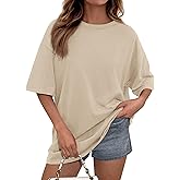 PRETTYGARDEN Womens 2026 Spring Going Out Tops Casual Short Sleeve Crewneck Loose Fit Basic Oversized T Shirts Summer Outfits