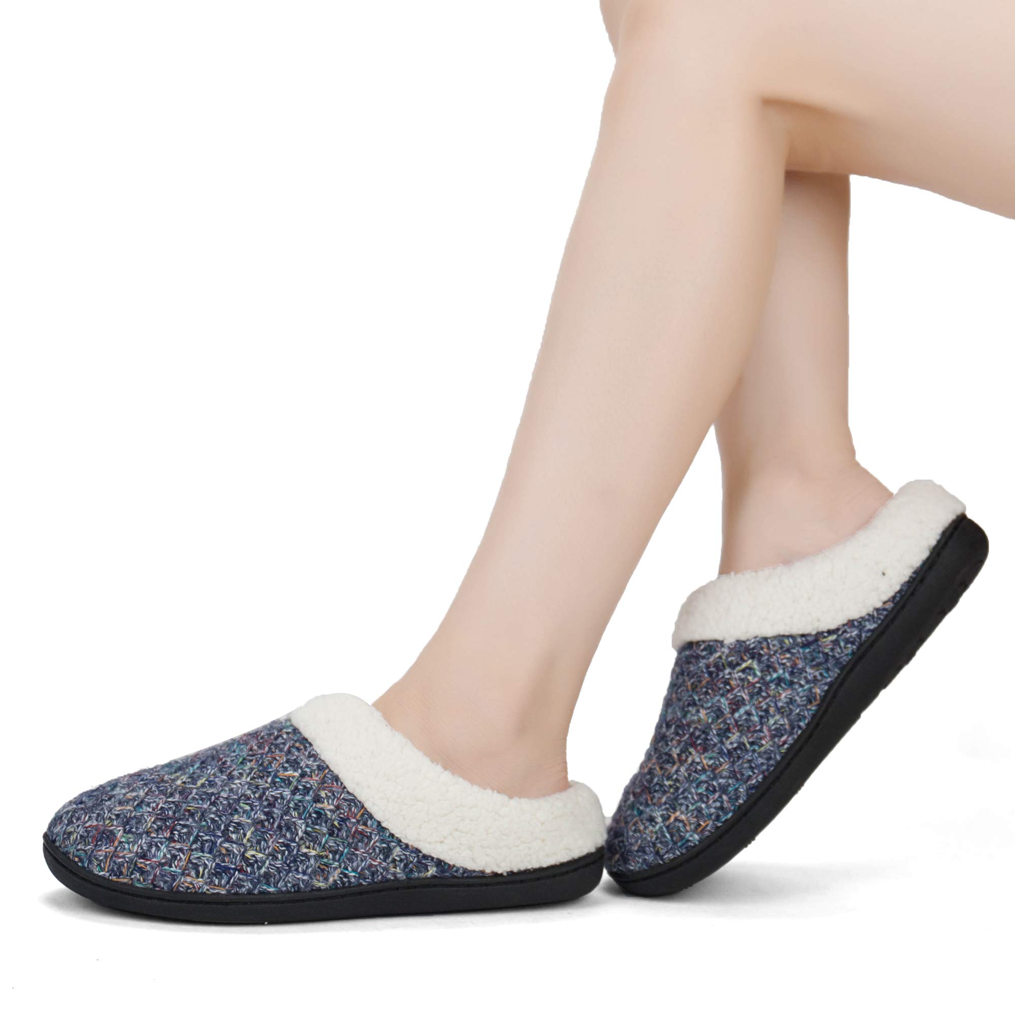 EAST LANDER Women’s Memory Foam House Slippers Washable Anti-Slip Slippers Indoor ShoesELMT002-W3-S