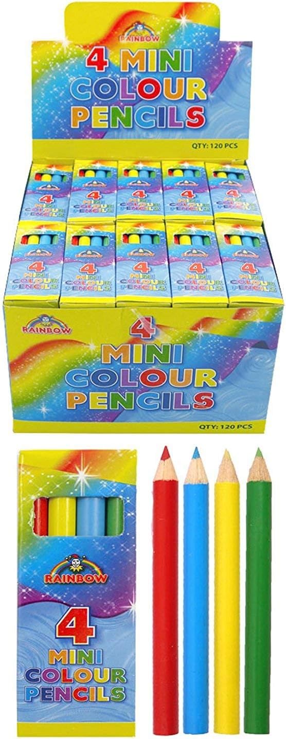 2X20 x 4pk of Mini Colouring Pencils Party Bag fillers loot Bag Pocket Money Toy by personalised party products