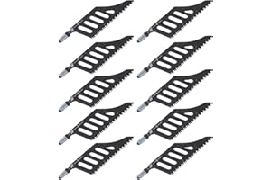 SASKATE 10PCS Jigsaw Blades Curved Saw Blades 90 Degree Corner Cutting Blades for Wood Plastic Fiberboard with High Carbon St