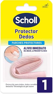Scholl Tubo Protector para Dedos, Uñas y Callos, Alivio Inmediato del Dolor, la Presión y el Roce, Negro, Estándar