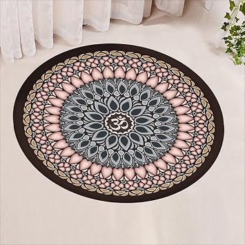 Zww Electronic Klein Rund Dick Yoga Matten Home Druck Fussmatte