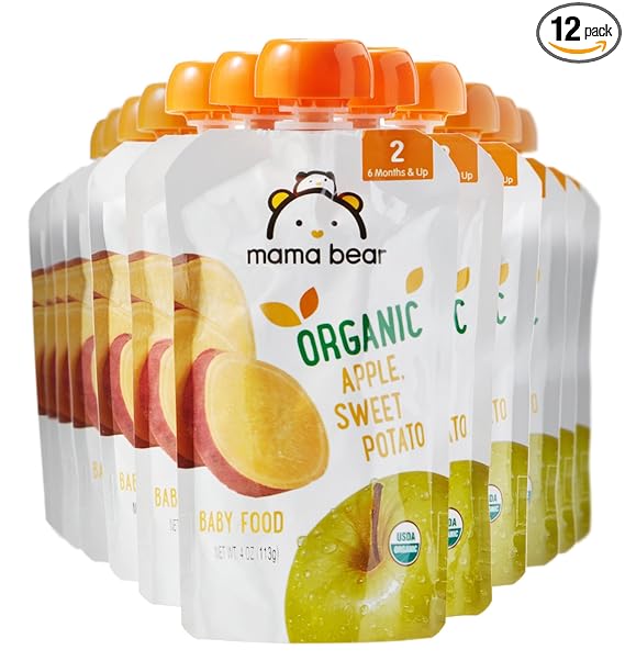 Amazon Brand Mama Bear Organic Baby Food Stage 2 Apple Sweet