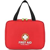 Handy First Aid Bag Empty (Bag Only), First Aid Kit Portable For Home, Office, Vehicle, Emergency Kit For Your Next Adventure, First Aid Supplies Organizer Bag For Camping, Travel, Sports, Red Pouch