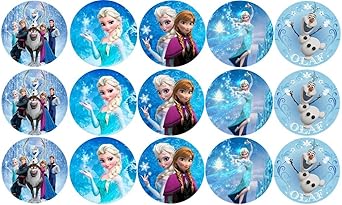 Tortenaufleger Elsa Mix 6 cm Ø / 15 Stück