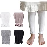 Looching 4 Pack Toddler Girl Cable Knit Tights Thick Soft Cotton Ankle Leggings Pantyhose Stocking Pants for 3-9T Kids