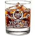 AOZITA 40th Birthday Gifts for Men - 40th Birthday Decorations for Men, Party Supplies - 40th Anniversary Ideas for Him, Dad, Husband, Friends - 11oz Whiskey Glass