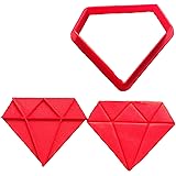 Diamond Cookie Cutter and Stamp (4 inches)