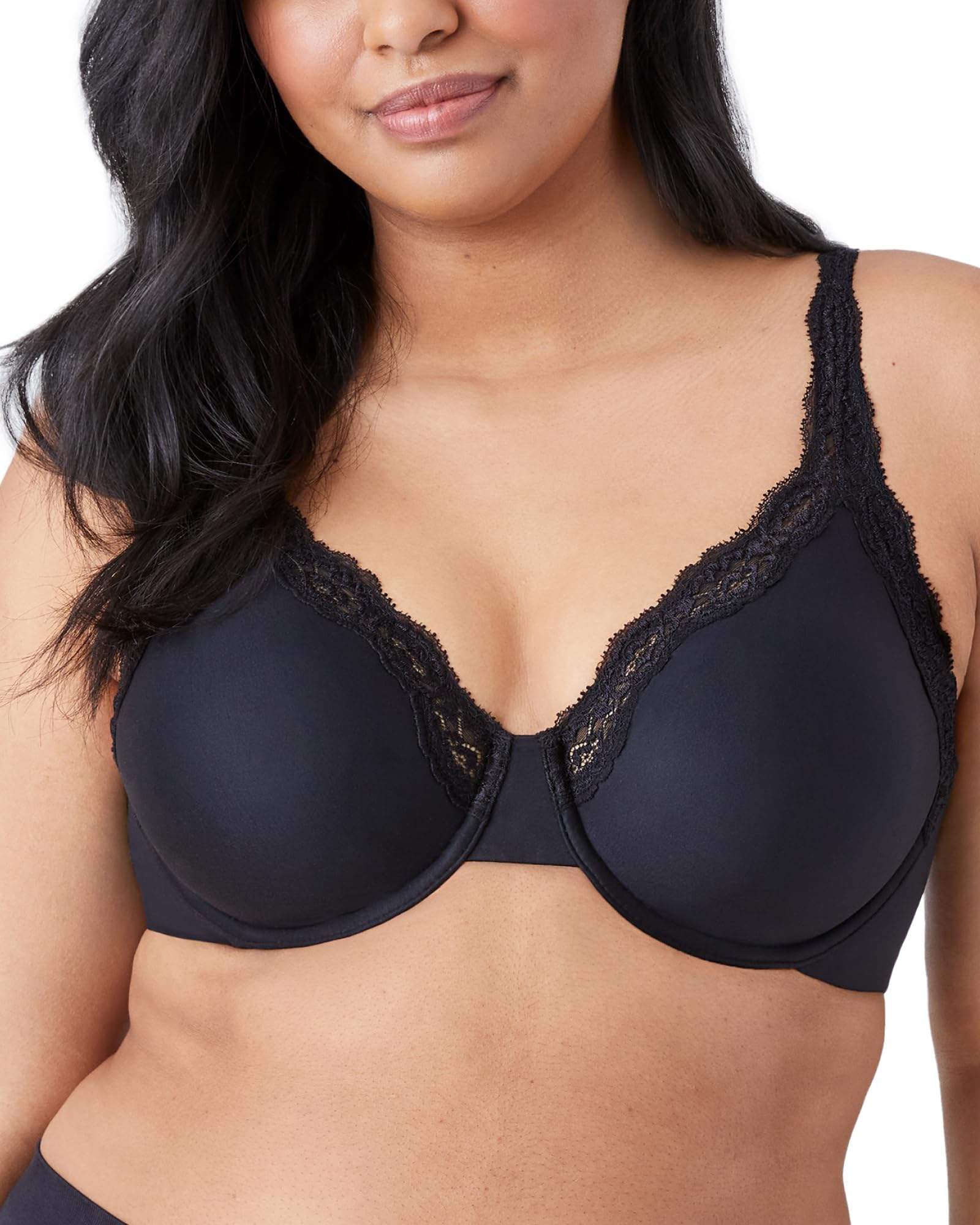 Wacoal Women’s Plus Size Softly Styled Full Figure Underwire Bra, Black, 38G