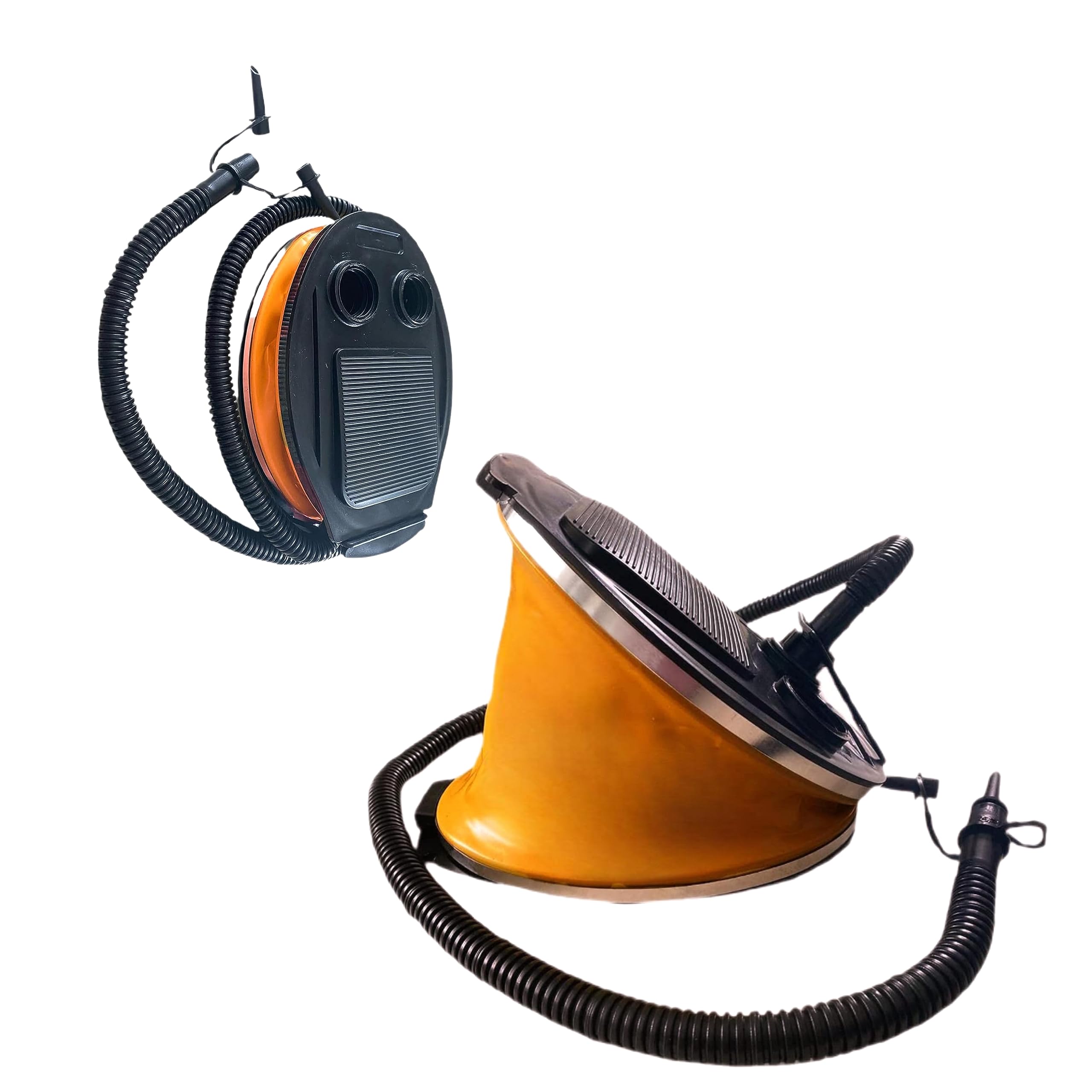 eBoutik - 3L Foot Pump Inflator – Portable Air Pump with 2 Nozzles for Air Beds, Paddling Pools, Inflatables, Lilos & Camping Gear – Lightweight Manual Pump for Garden & Pool Floats