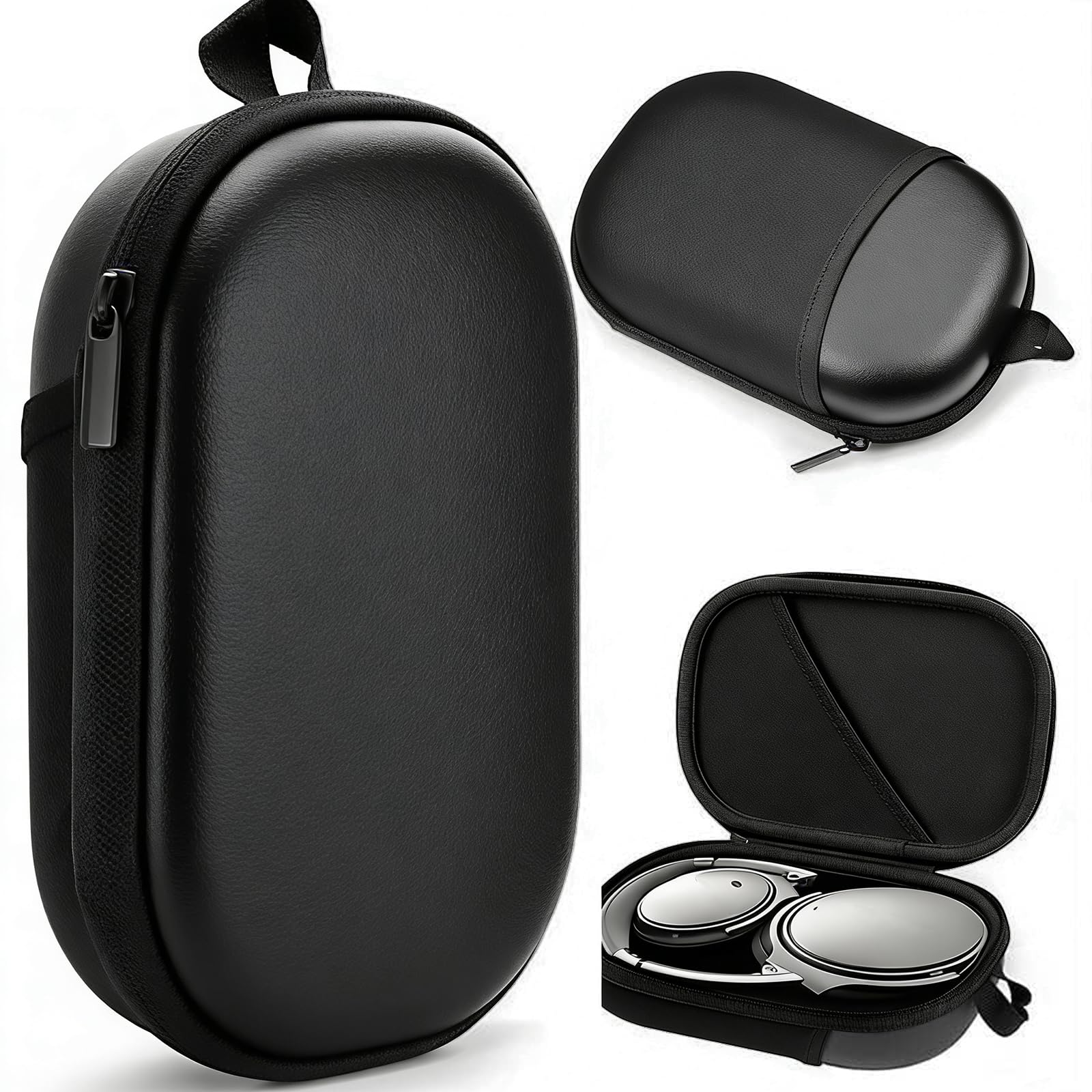 Honbobo Case for Bose Quietcomfort Headphones, Bag Carry Case Hard Case for Bose Quietcomfort SC/Bose QC45 QC35II QC35 QC25 QC15 QC45SE QC SE Travel Case Storage Bag, Headphones&Cable Storage