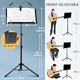 CAHAYA 6 in 1 Sheet Music Stand with Light and Bag CY0194 view 2