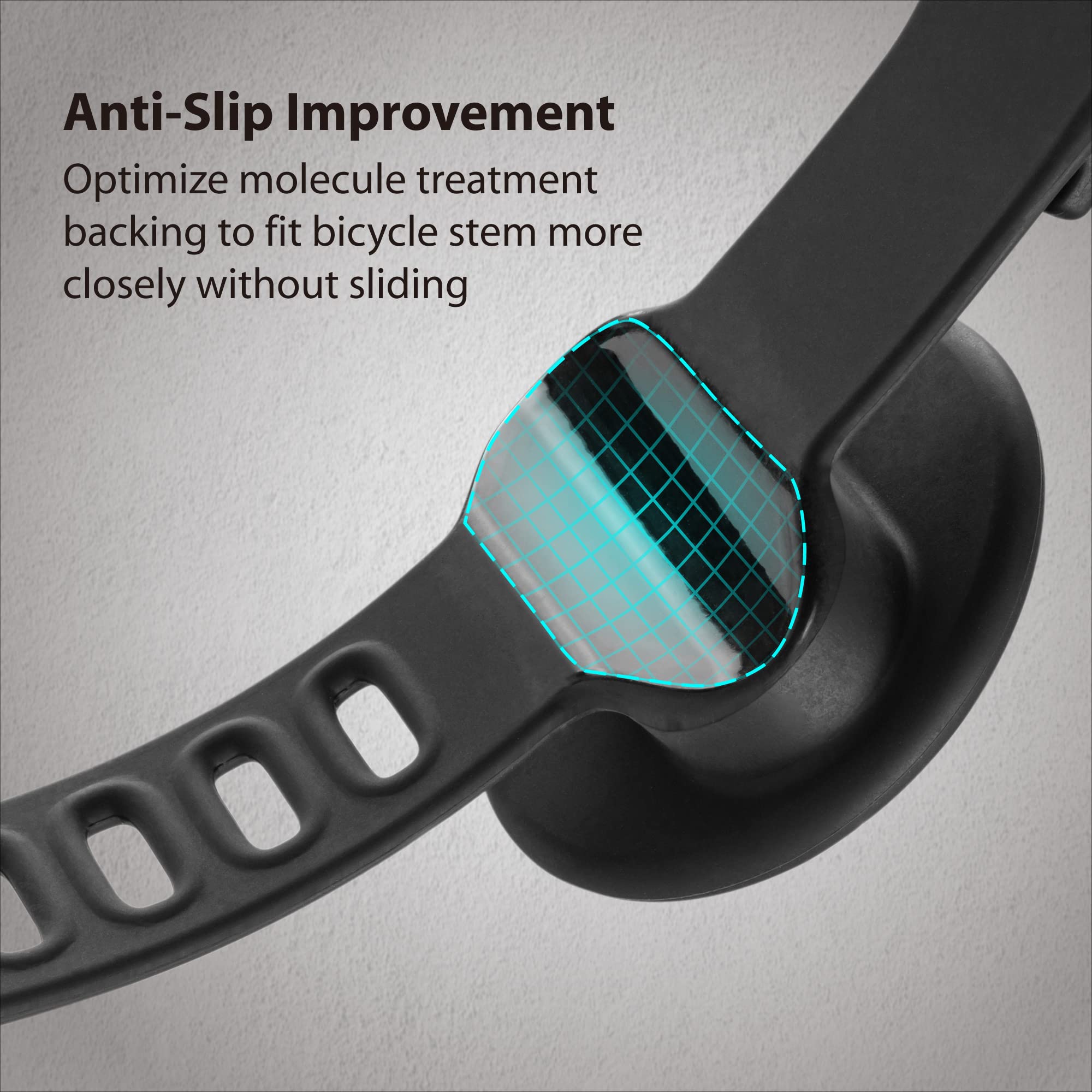 Bike Tie Connect Kit 2, Bike Cell Phone Mount for Stem, Detachable & 360° Rotatable Silicone Holder with Shock-Absorbing Design, Cycling Phone Holder for Most Smartphones (Stem - Connection Kit)