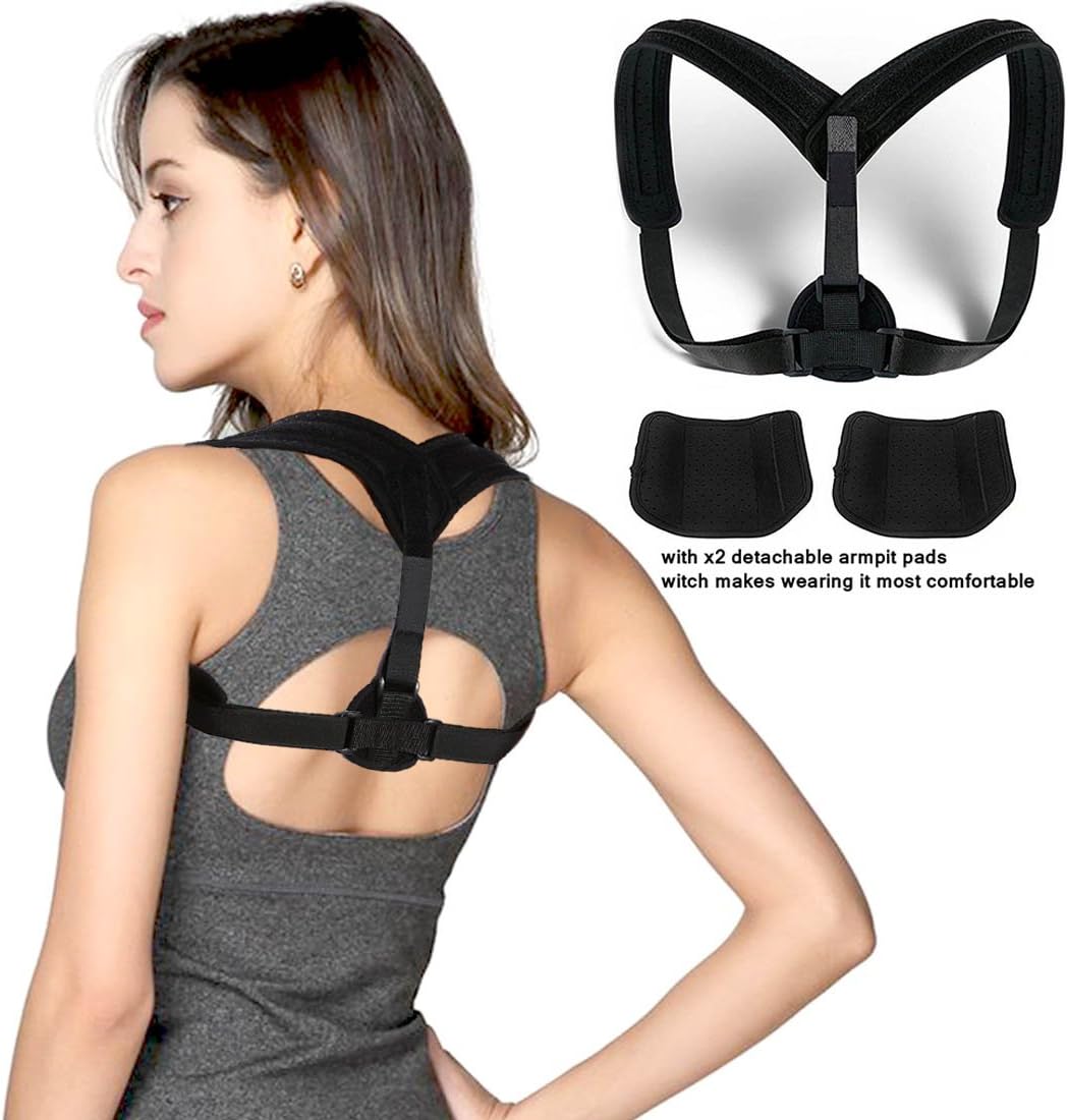 Chest Supports Back Posture Corrector for Women & Men Back and Shoulder Postural Corrector Shoulder Back & Neck Pain Relief Clavicle Support for Medical Problems & Injury Rehab