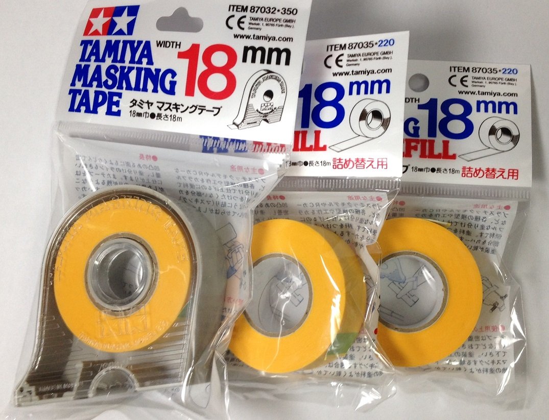 TAMIYA 18mm Masking Tape with 2pcs Refill by Tamiya