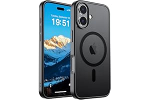 SUPFINE Magnetic for iPhone 17 Case (Compatible with MagSafe)(Military Grade Drop Protection) Translucent Matte Shockproof with Anti-Fingerprint Phone Cover,Black