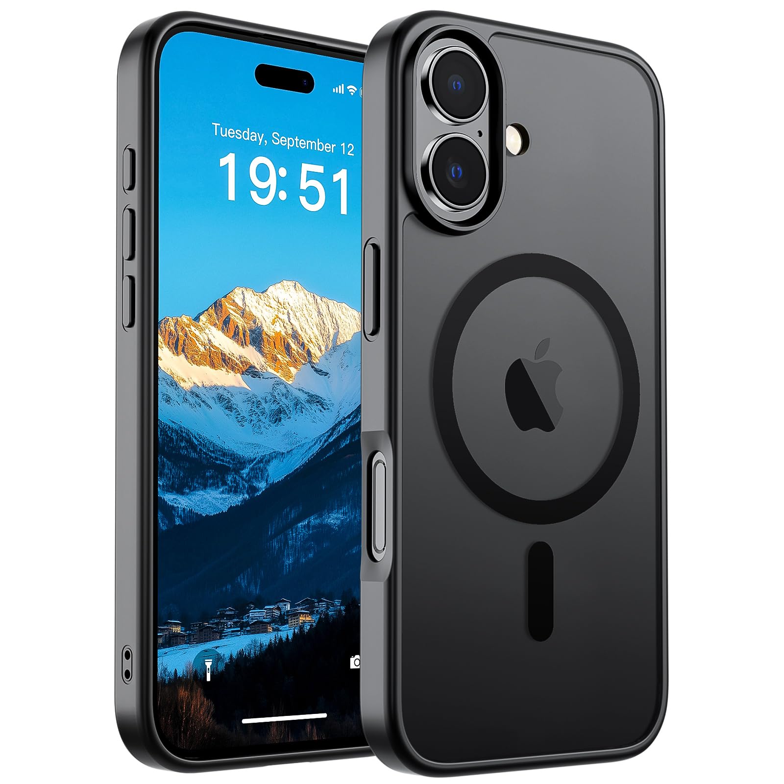 Photo 1 of SUPFINE Magnetic for iPhone 17 Case (Compatible with MagSafe)(Military Grade Drop Protection) Translucent Matte Shockproof with Anti-Fingerprint Phone Cover 2025,Black