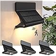 AURAXY Motion Sensor Outdoor Lights, Solar Wall Light with Optical Lens and 3 Modes, Battery Motion Sensor Security Light, IP44 Waterproof Solar Lights Outdoor for Garden Patio Yard (4 Pack)