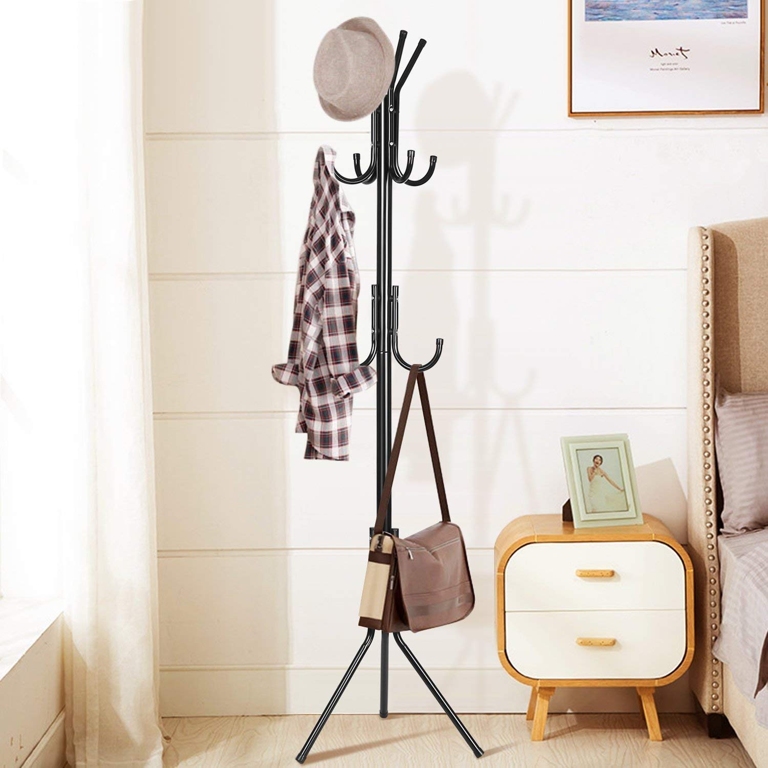 Anva TreeShaped Wrought Iron Coat Rack Hanger Creative Fashion Bedroom