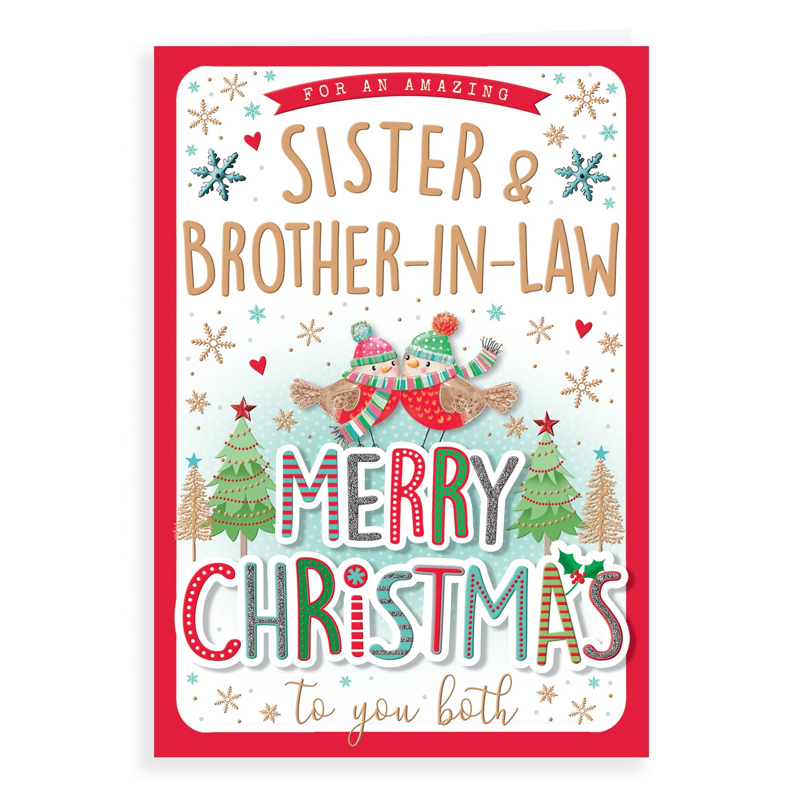 Regal Publishing Modern Christmas Card Sister & Brother in Law - 9 x 6 inches, C85446