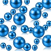 200 PCS Blue Vase Fillers, Pearls Bead for Centerpieces Vases, 10/14/20 MM No Hole Beads, Fake Pearls for Wedding Birthday Anniversary Theme Party Table Centerpieces Decor